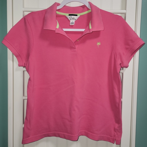 Lilly Pulitzer Vibrant Pink Short Sleeve Polo - Picture 1 of 7